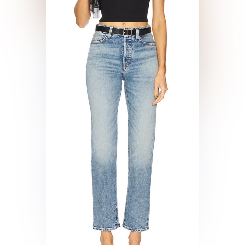 GRLFRND Light Blue Straight Leg Jeans